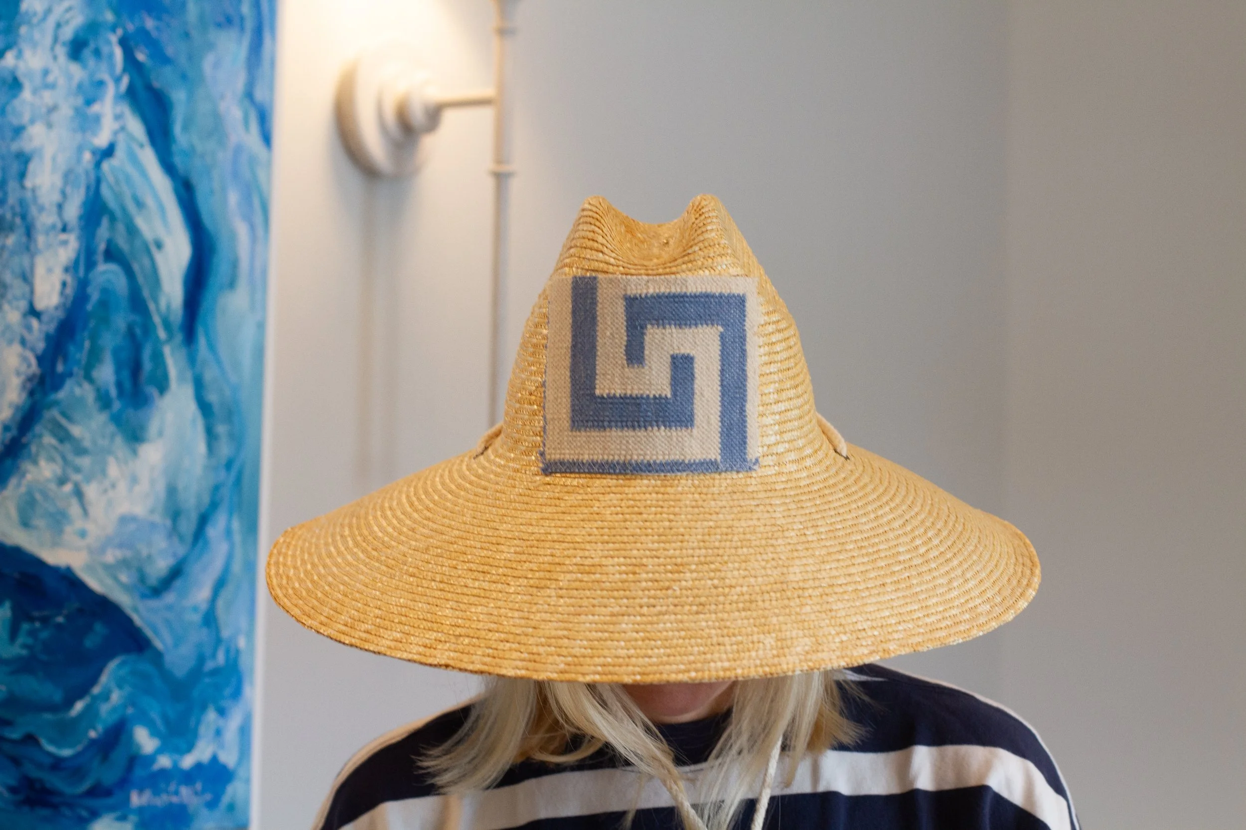 Kilim Patch Straw Hat