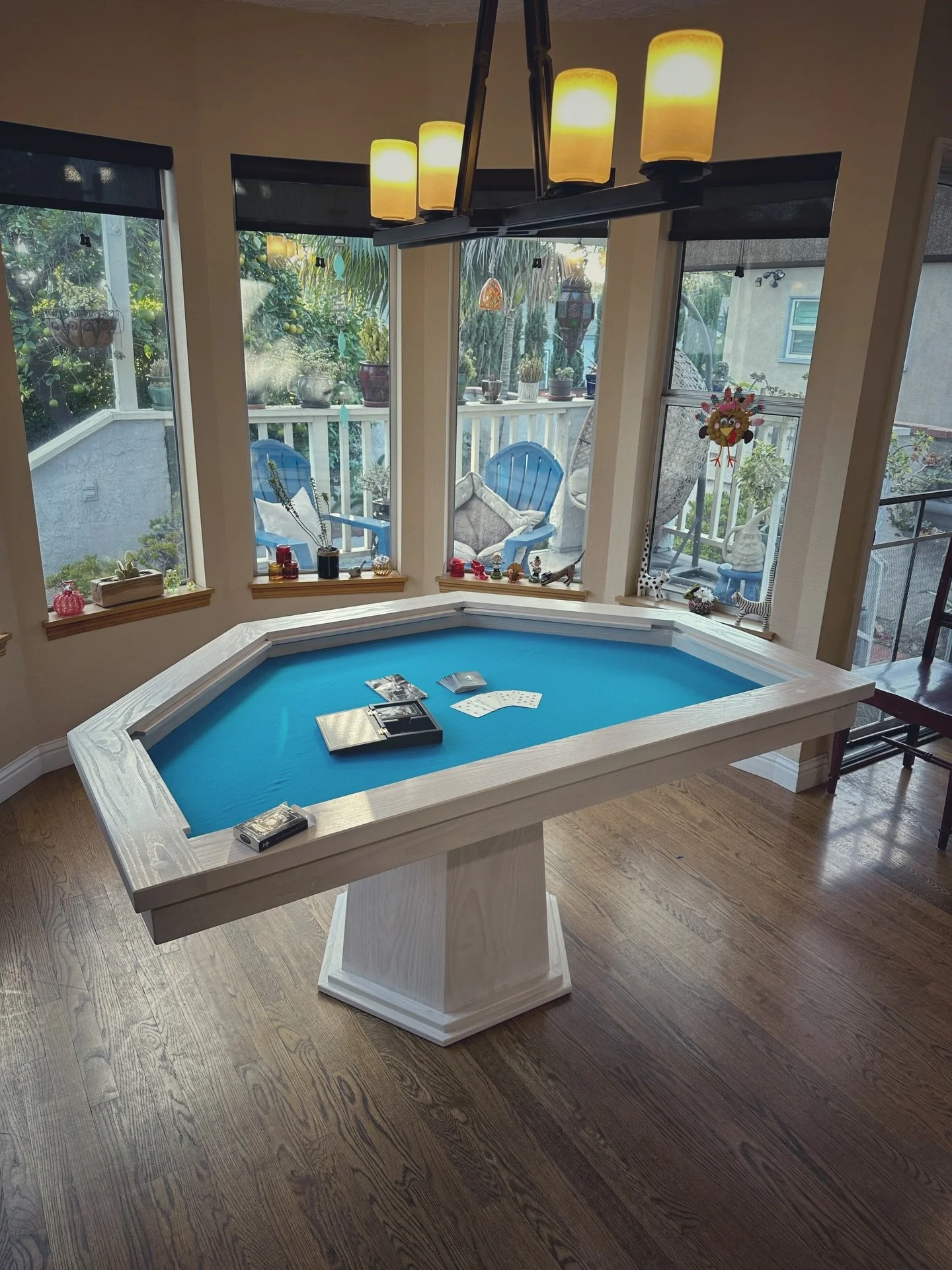 I just wrapped this project and it was probably the most challenging thing I&rsquo;ve built so far. It&rsquo;s a dining table that converts into a gaming table. 

Wood: Ash from @reellumberservice 
Finish: Whitewash from @generalfinishes 

#woodworki