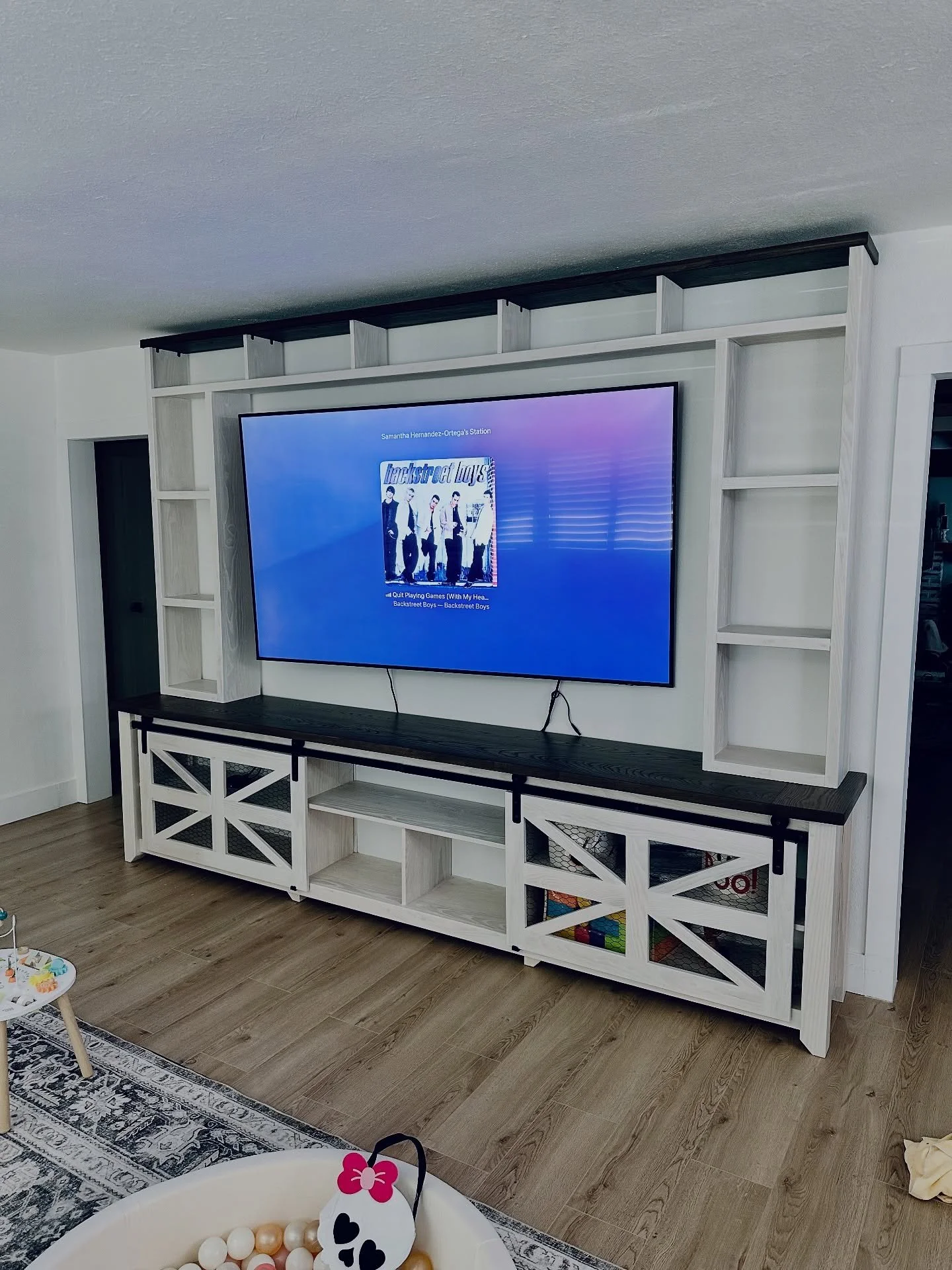 Better pics will be coming, but just wanted to share a quick image of this beast of a media center I recently completed.