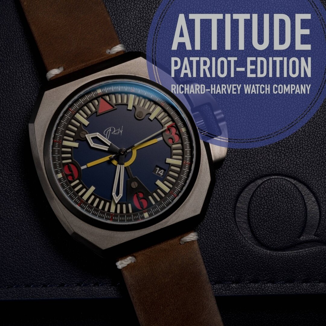 The ATTITUDE - Patriot-Edition by the Richard-Harvey Watch Company. Head on over to our store at http://www.RHwatchCo.com/shop (link in bio) and treat yourself to one incredible watch (this #strapmonster will turn some heads!)
.
Don't forget, we're h