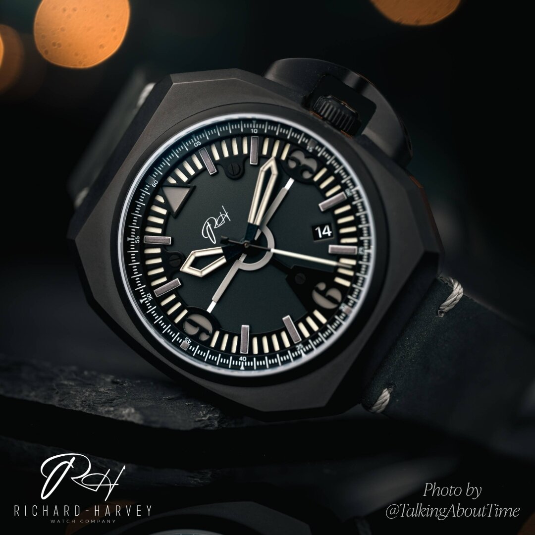 🕒✨ Unveil the Night with the ATTITUDE 🌌 Introducing the Blackout Edition from Richard-Harvey Watch Company. Designed for those who dare to stand out, this tactical timepiece isn't just a watch; it's a statement. With its sleek, all-black design and