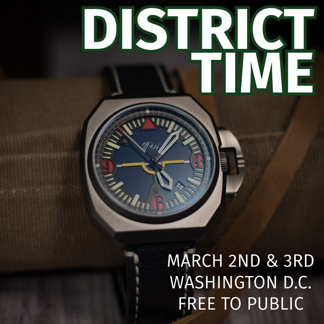 The DC Watch Show 2024 is only 3 days away!

March 2-3, 2024 | District Architecture Center
Come on by and say hello 👋
We will have our ATTITUDE models and FlightMaster Straps for sale!

http://www.RHwatchCo.com

#RichardHarveyWatches #DCWatchShow #
