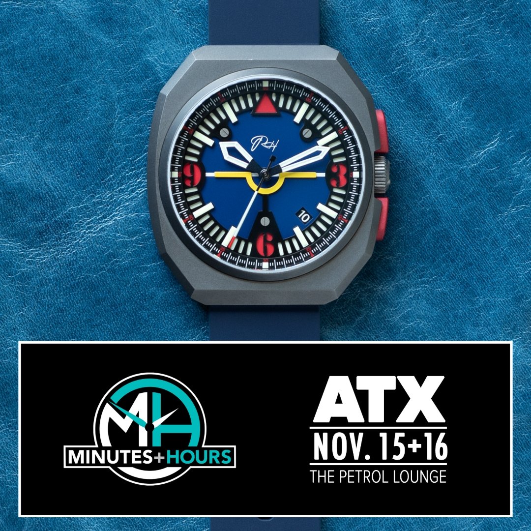 Austin, we&rsquo;re on our way! 

We&rsquo;ve packed up the collection, including this beauty&mdash;the Attitude - Patriot Edition.

We are so excited to see everyone at @minutesandhourswatches  and connect with the amazing Texas watch community. We'