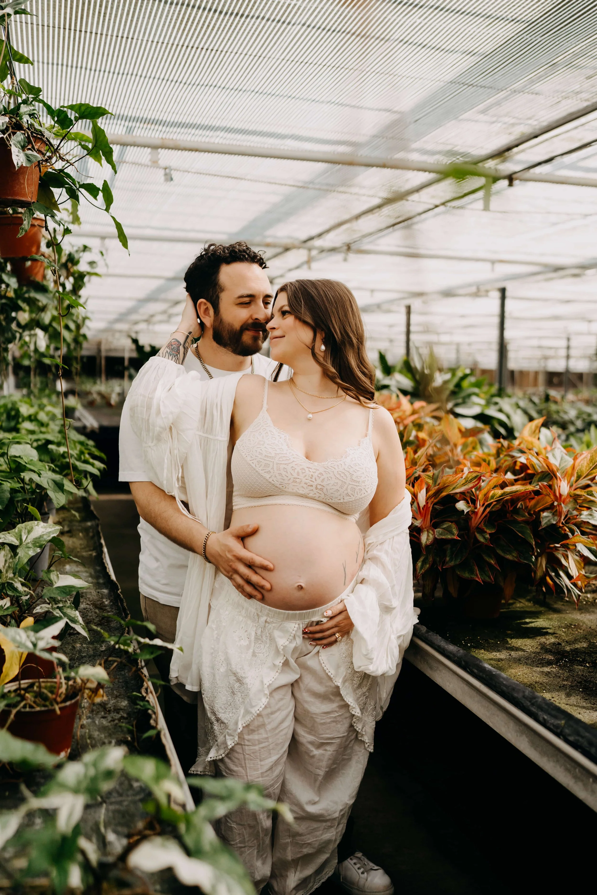 Greenhouse Maternity Photoshoot in the heart of East Nashville