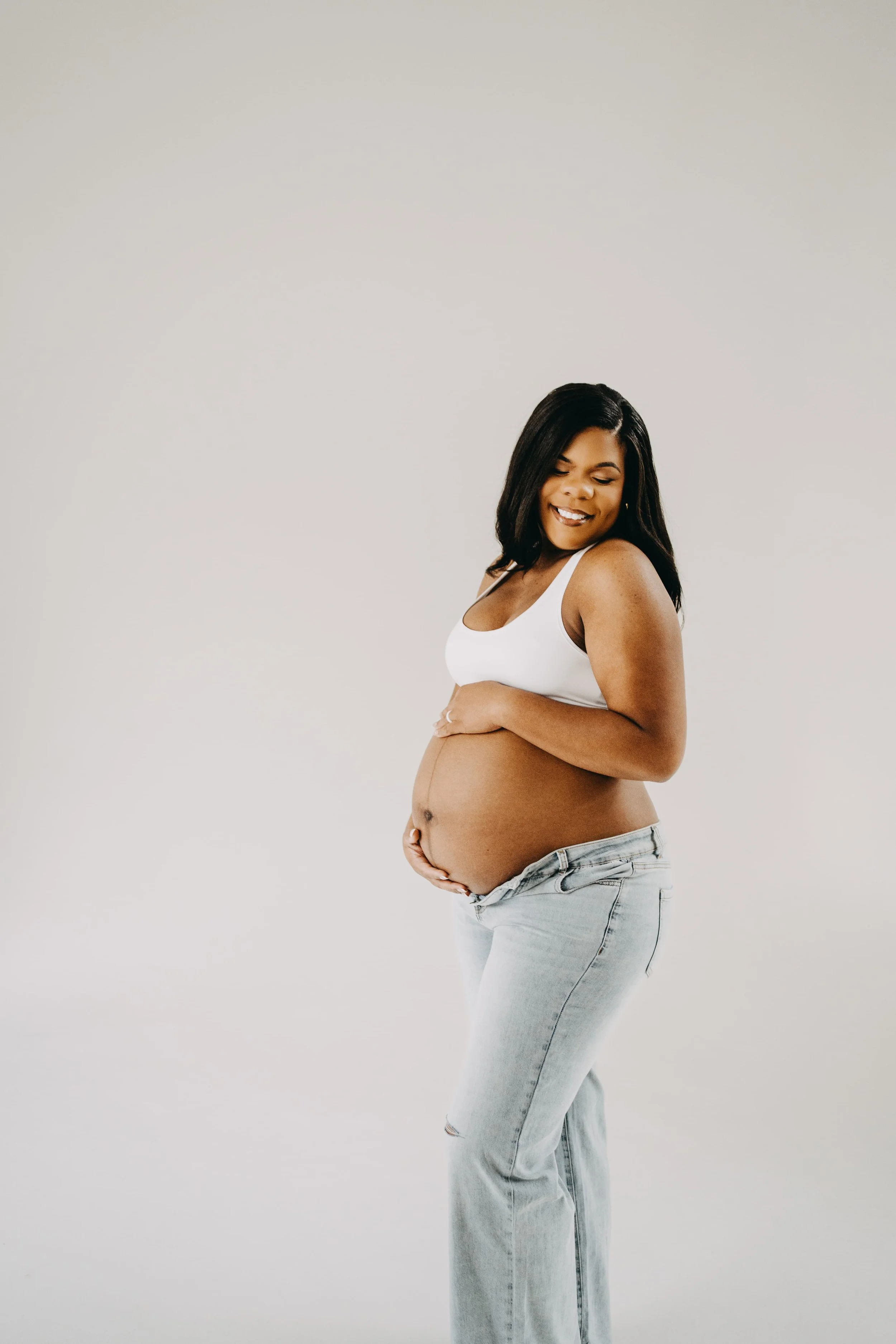 Maternity studio session with natural light in Franklin.jpg