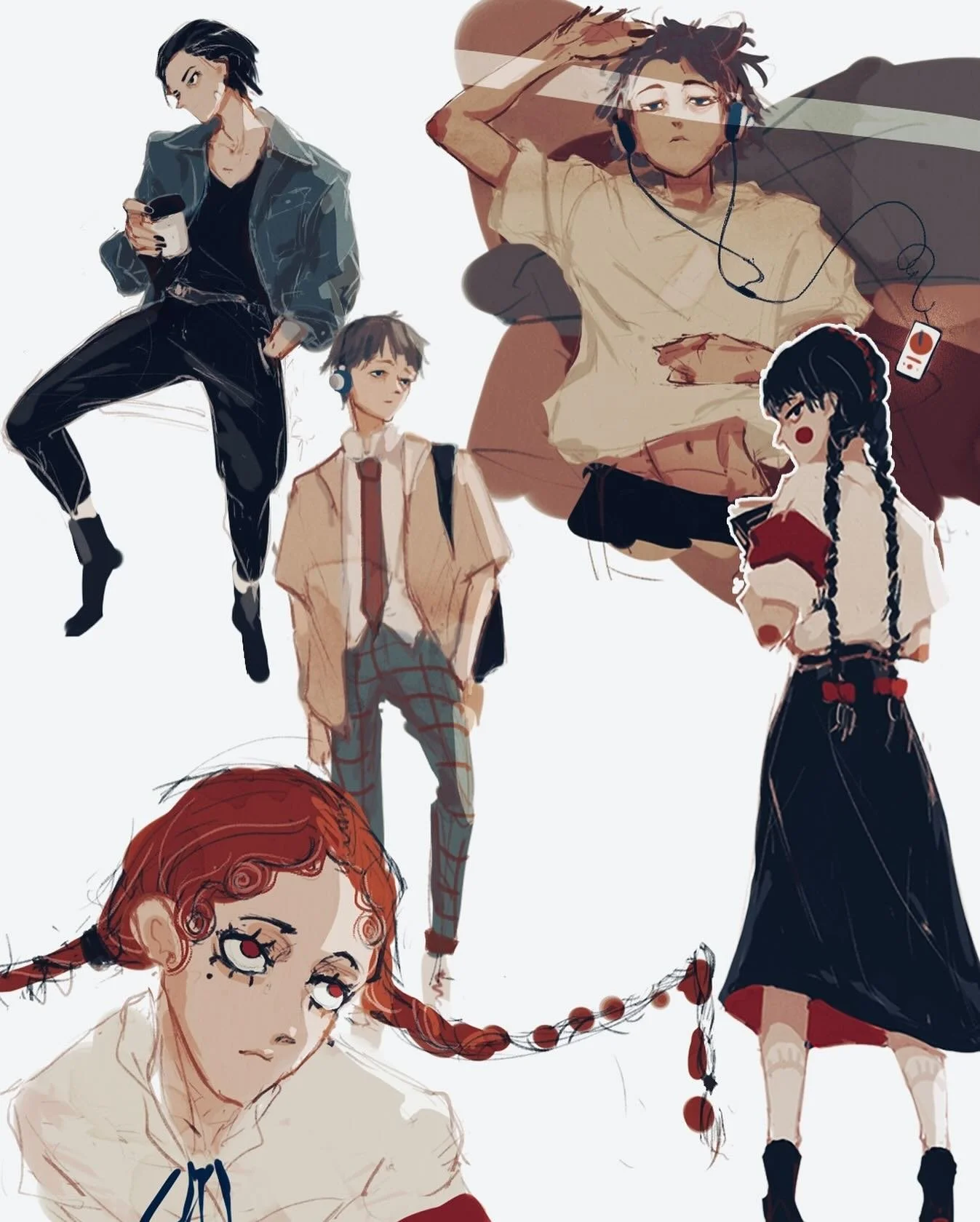 Main characters of a 2001 little town incident.
.
.
.
.
.
#oc #originalcharacter #characterdesign #animeart