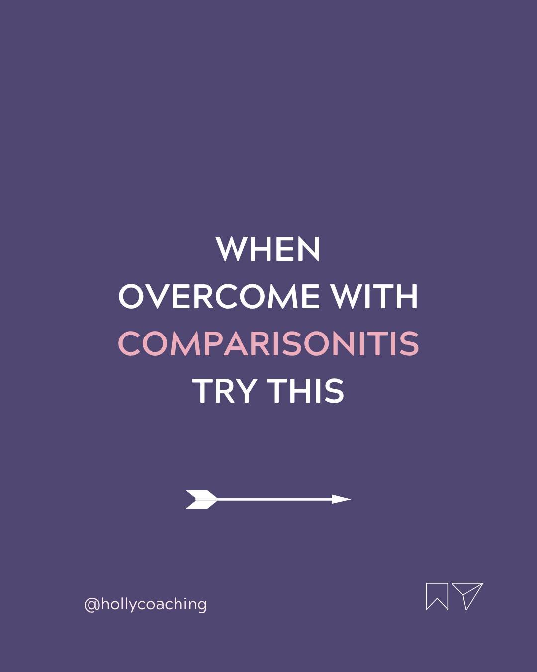 Comparisonitis often arises from feelings of inadequacy or feeling we don't measure up to societal standards. 😔

We feel that our lives should look like other peoples' - those we see on TV, in movies or social media. It can make us not want to show 