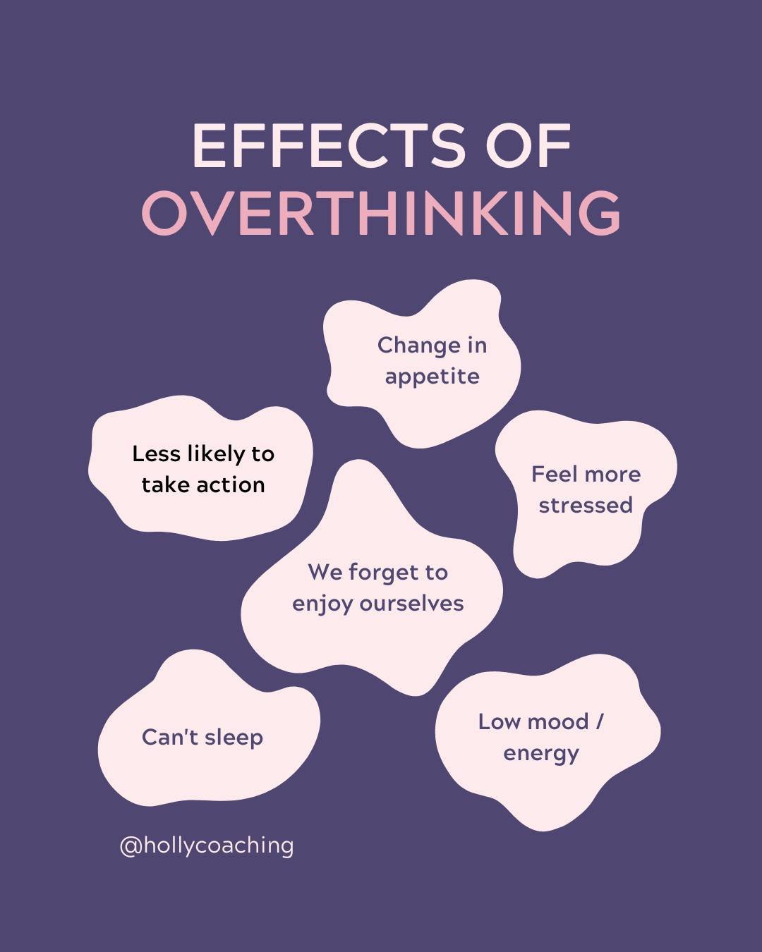 Do you overthink? It's so common.🤯

A study showed that 73% of 25-35year olds &amp; 52% of 45-55year olds overthink.

🧠 We all do it, some more than others - but what impact can overthinking have? Well it can:

✨reduce quantity &amp; quality of sle