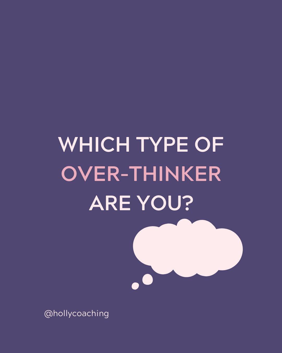 🌟 Are you an over-thinker? 🤔 Don't worry, you're not alone! Overthinking can take many forms and affect different aspects of our lives. Here are four types of over-thinkers that you might relate to:

✨rumination over the past
✨worry about the futur