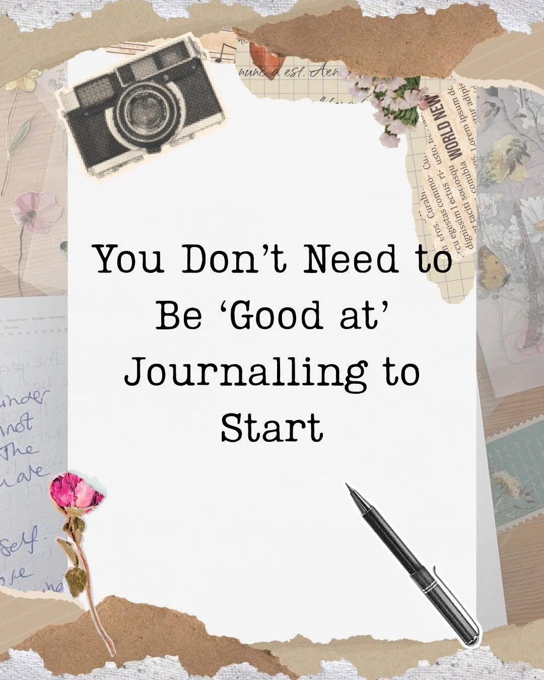 When I talk to people about journalling, many of them say they're intimidated by it because they've been led to believe that it only &ldquo;counts&rdquo; if it&rsquo;s deep, insightful and beautifully written in expensive notebooks.

But honestly? So