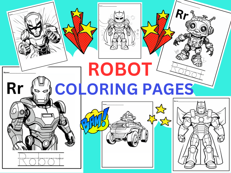 Metallic Rainbow Friends Robot PNG Digital Download Vibrant 
