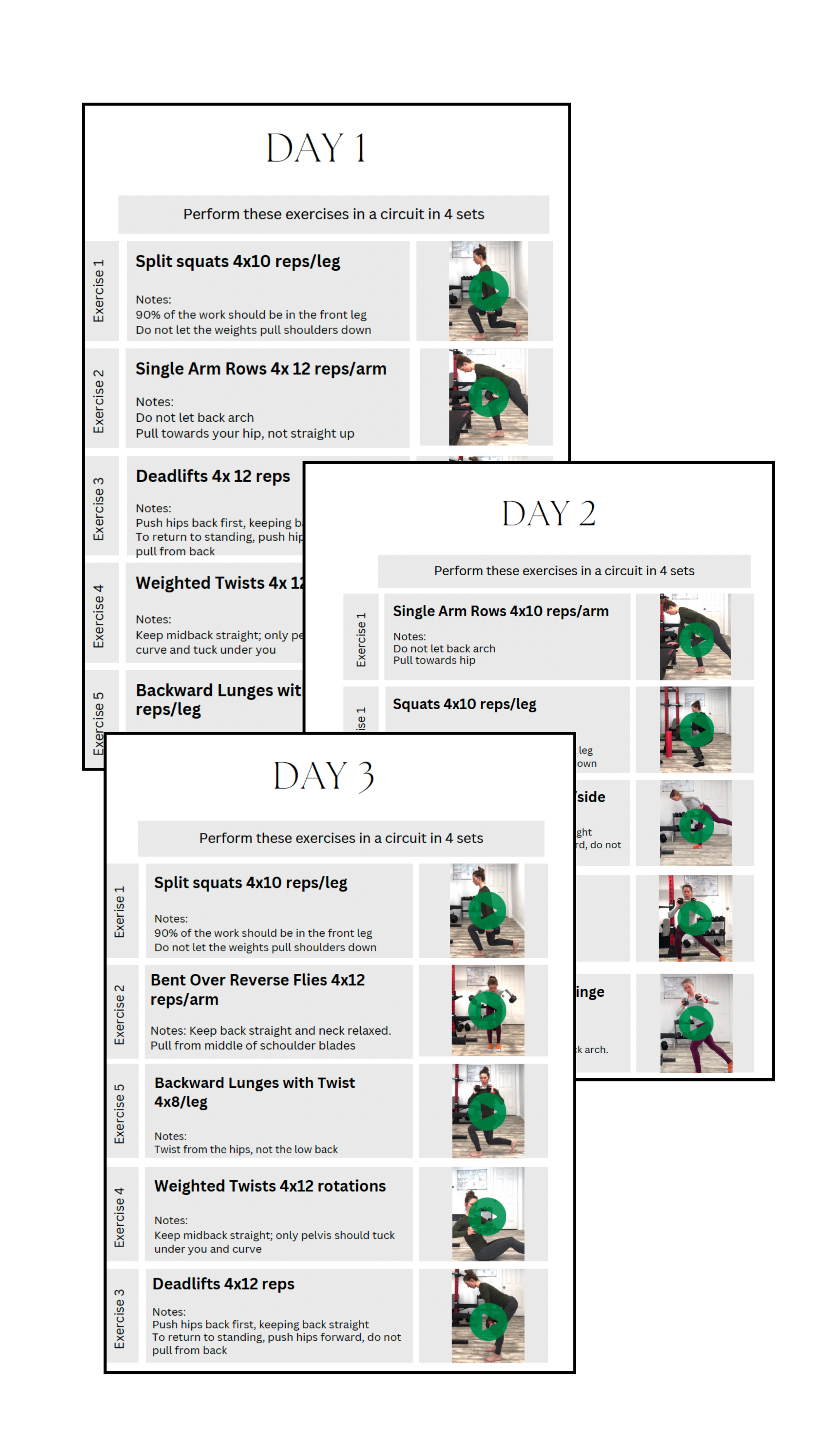 A demo of a strength program for a cyclist