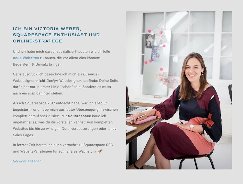 Selbstbeschreibung über Mich Text Muster www.victoriaweber.de