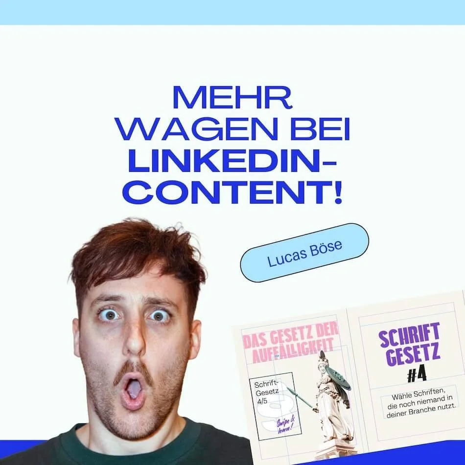 Trau dich: Wie Lucas Böse als Designer erfolgreich neue LinkedIn-Contentformate entwickelt 🎨