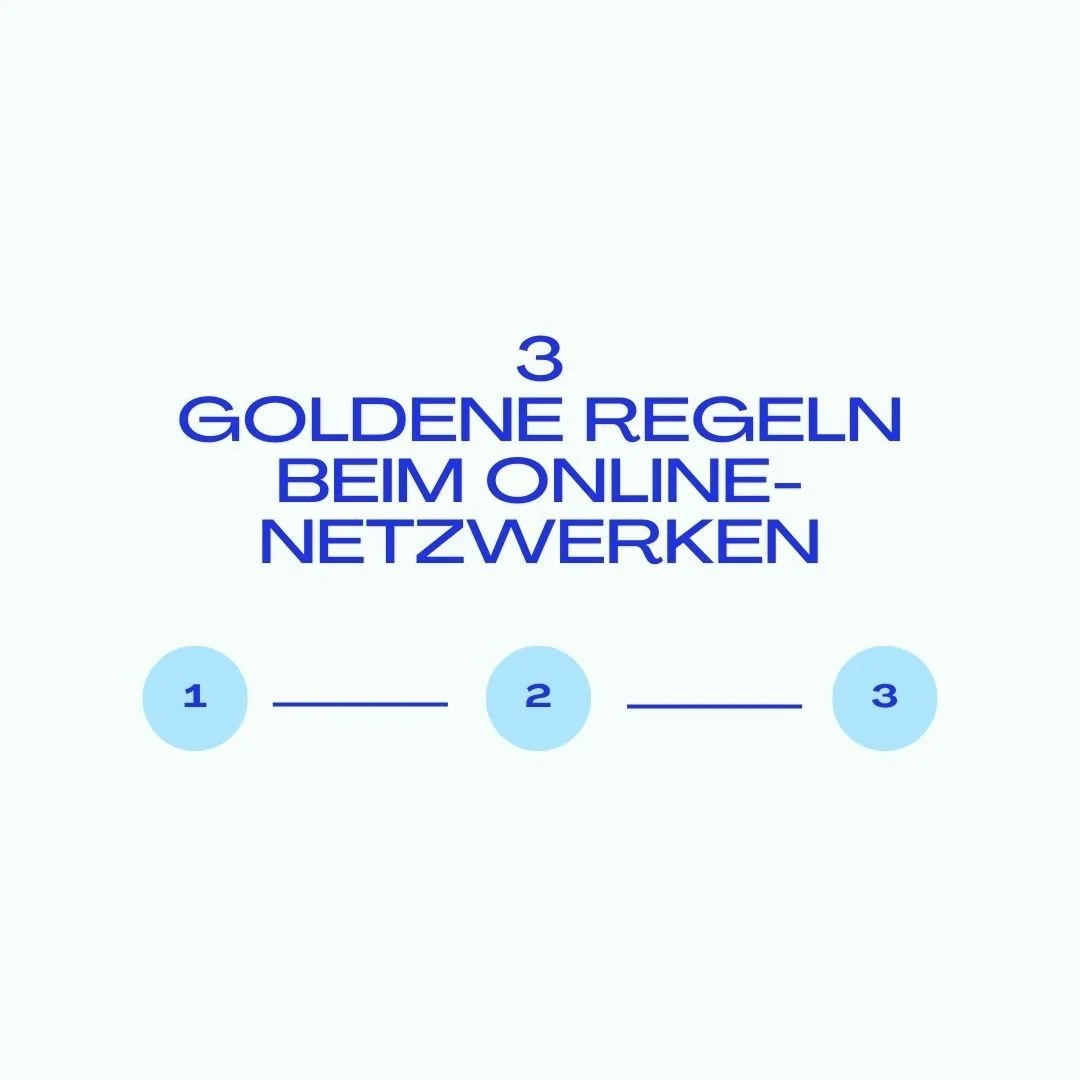 Die drei goldenen Regeln des Online-Netzwerkens
