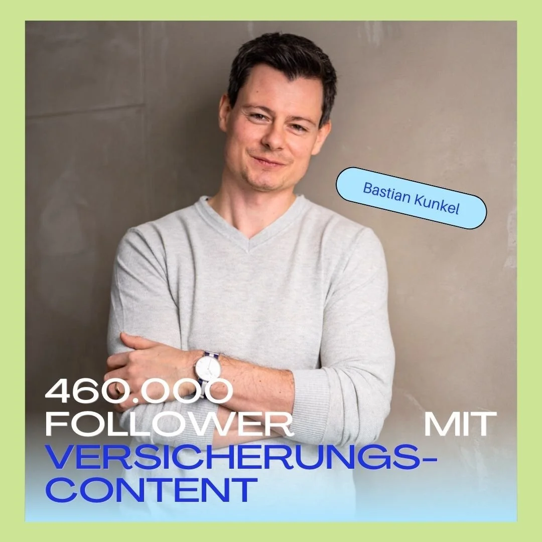 So geht er mit Versicherungs-Content (!) bei TikTok &amp; Youtube durch die Decke (Bastian Kunkel von @versicherungenmitkopf)