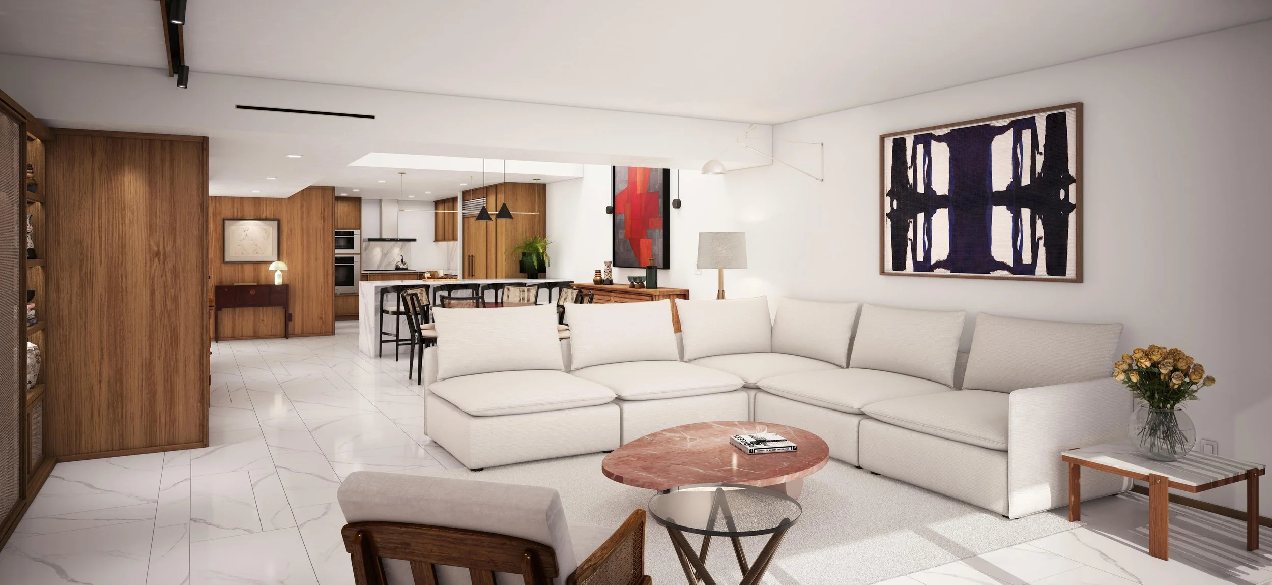 Modern Miami townhouse interior