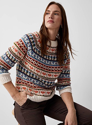 colourful jacquard sweater