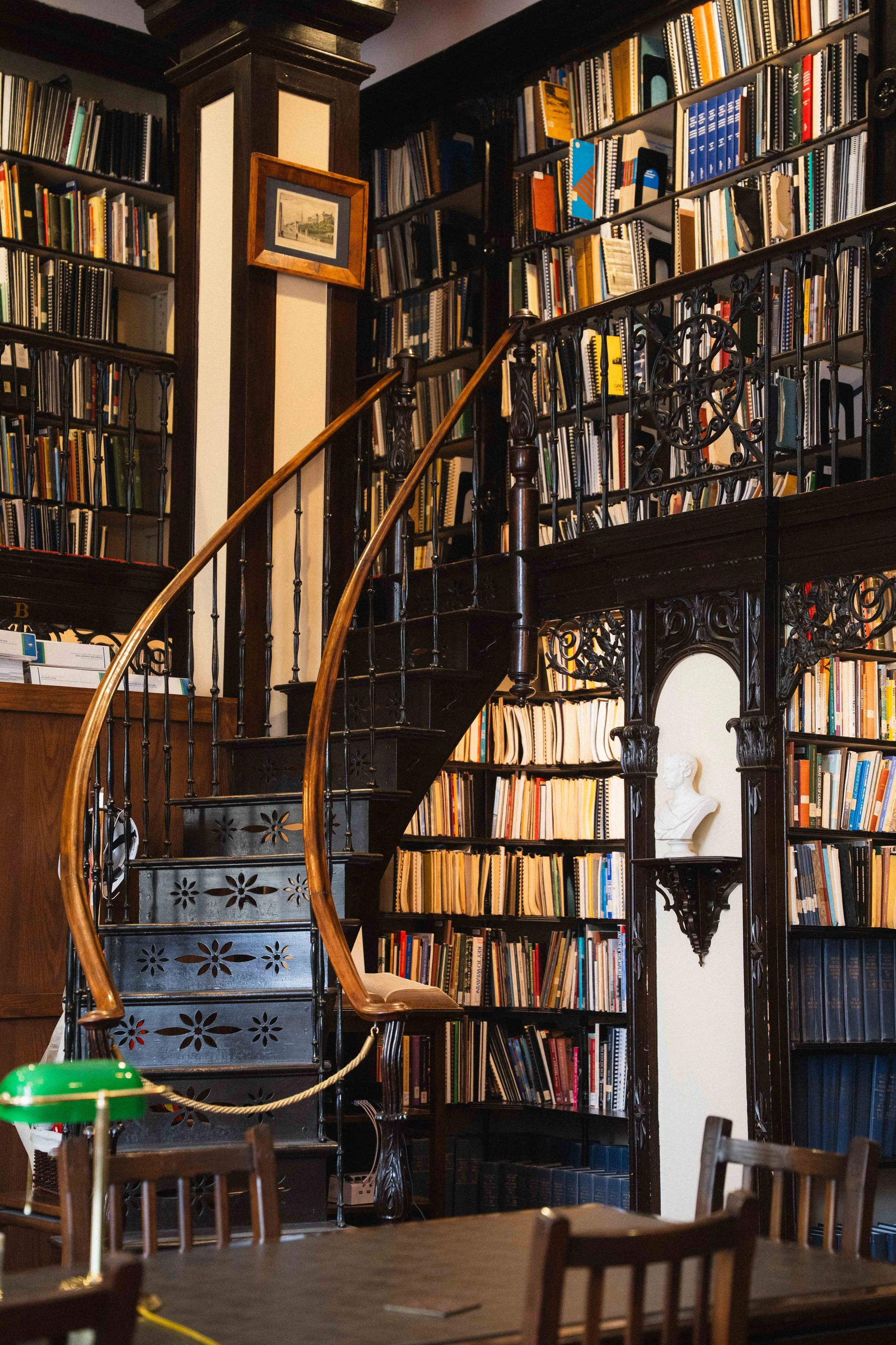 spiral staircase in a historic library in the Maritimes of Canada, a travel guide to the city of Halifax