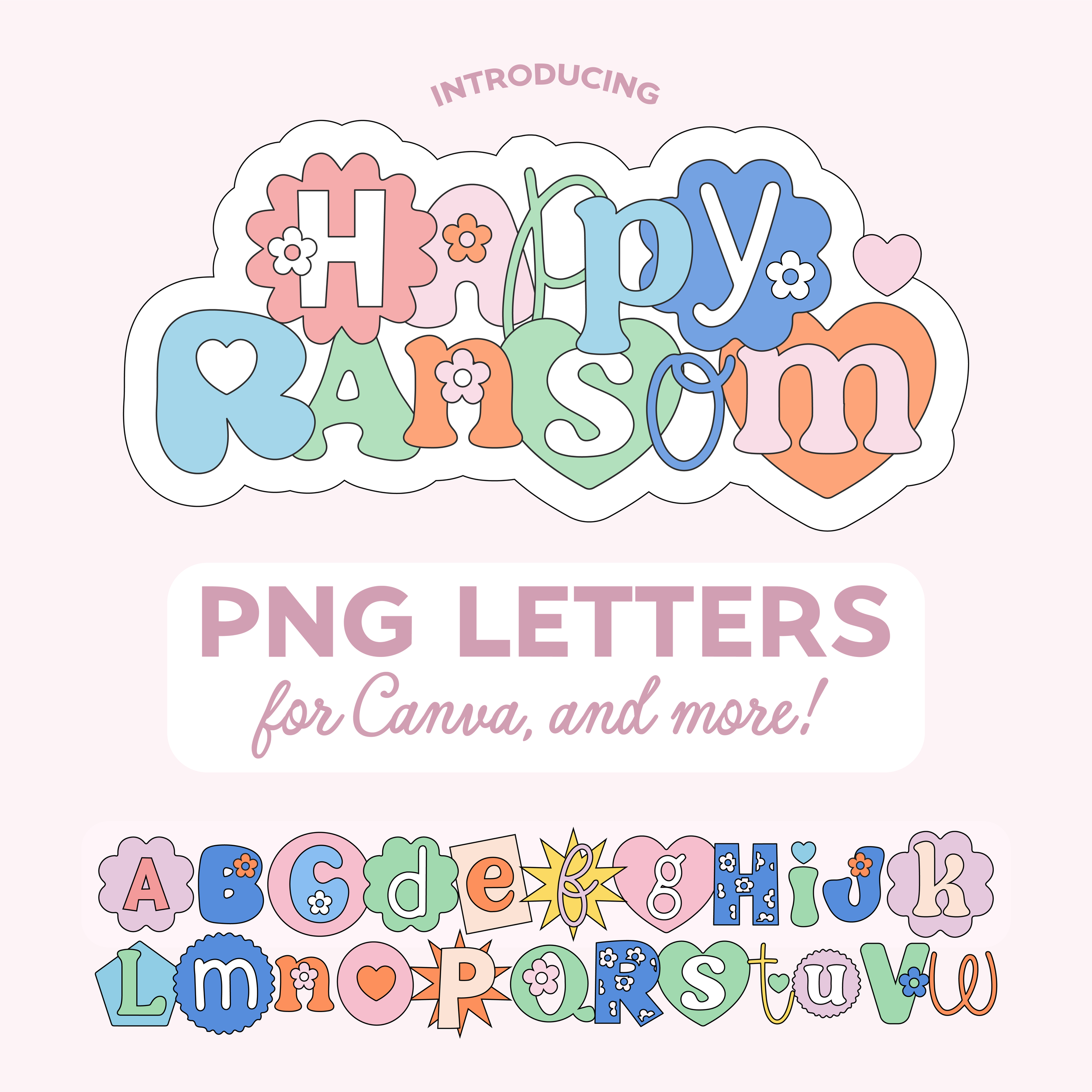 Happy Ransom Cutouts PNG Letters