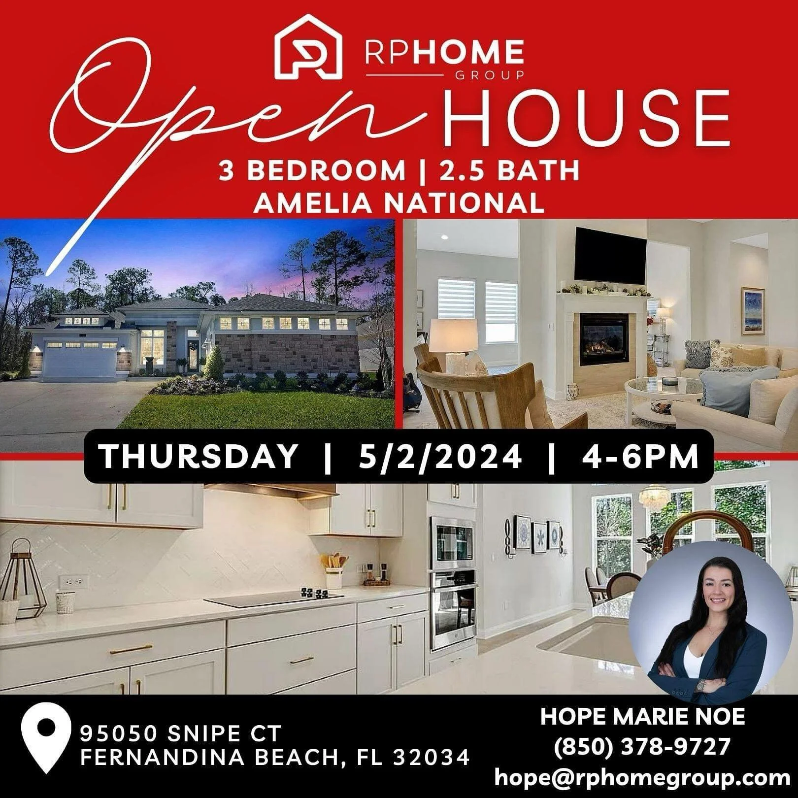 🏡🌴 Join Hope for an Open House in Fernandina Beach to tour this stunning home! 🌟

🎈 Open House 🎈 
📅 Thursday, May 2nd 
⏰ 4-6PM

Nestled within a serene cul-de-sac, experience the epitome of privacy and tranquility in this custom home, perfectly