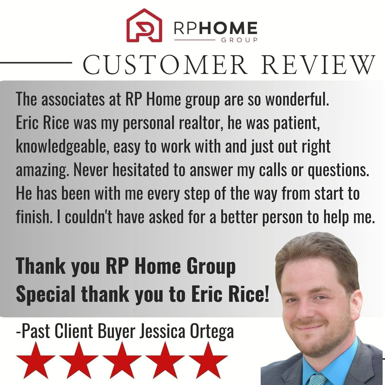 🌟 Testimony Tuesday 🌟 

Another incredible review for our agent partner Eric Rice! Recently closed on these buyers&rsquo; stunning Springfield home, and they were so happy with the experience! After working with many other agents prior, they walked