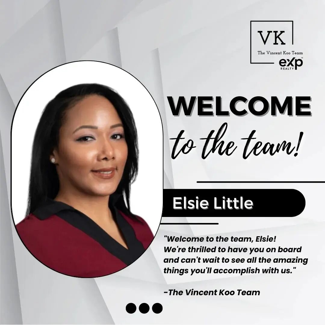 Please join us in welcoming Elsie to The Vincent Koo Team and wishing her the best as she embarks on this exciting new journey with us. We're confident that she'll be a valuable asset to our team and an outstanding agent partner to all of our clients