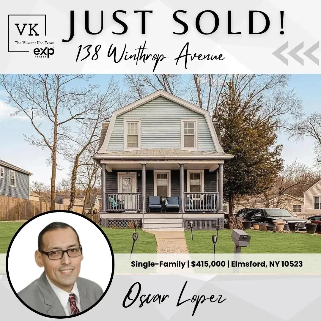 Congratulations to the new homeowner of 138 Winthrop Avenue, Elmsford, NY 10523! 🏠

We are also proud to acknowledge the exceptional work of Oscar Lopez from our team, who represented the buyer side in this successful transaction. 

If you're lookin