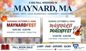 Maynard MA Events Oct. 3–4, 2026 | MaynardFest &amp; Porchfest