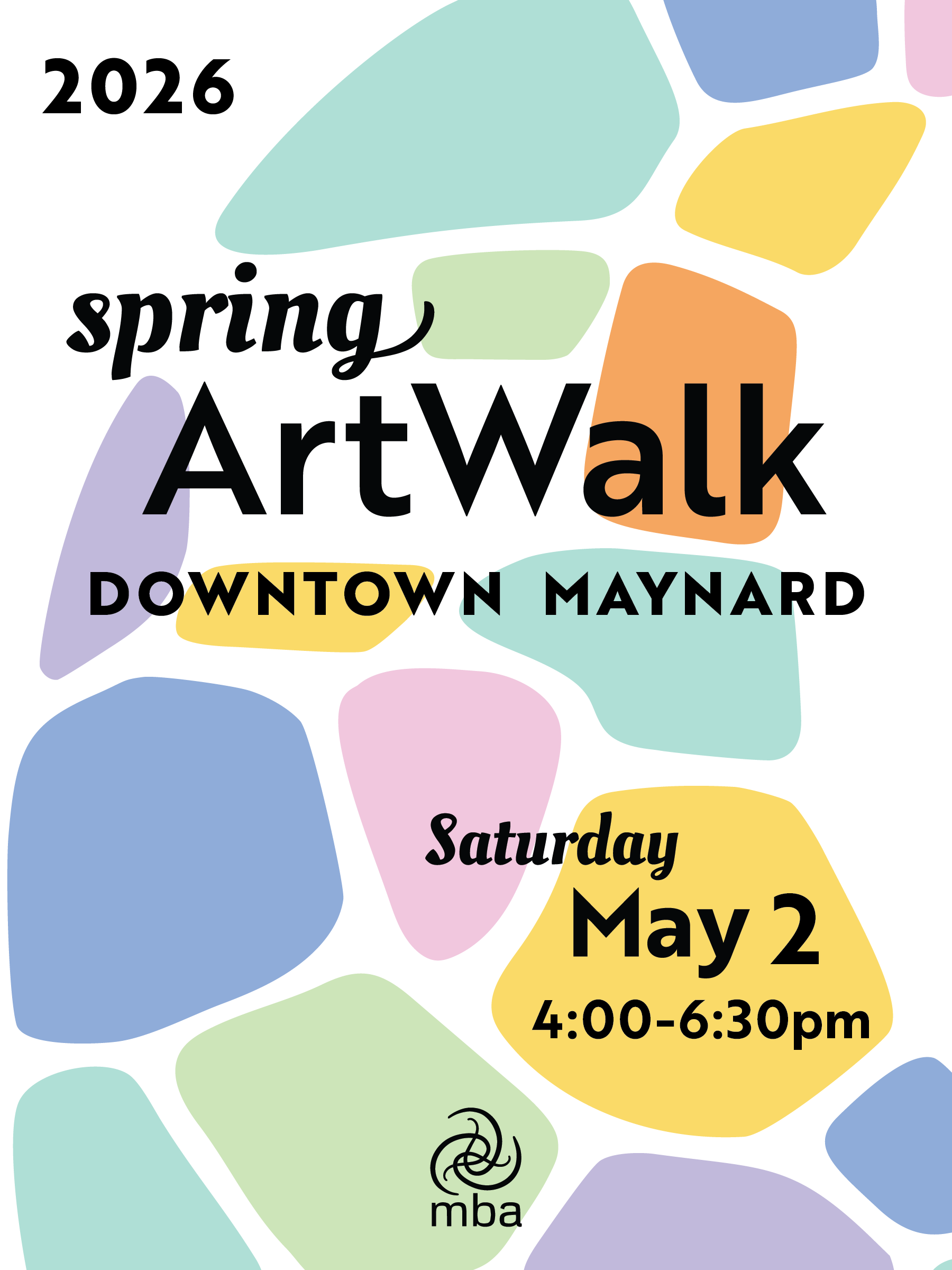 Maynard Spring Art Walk downtown Maynard Massachusetts