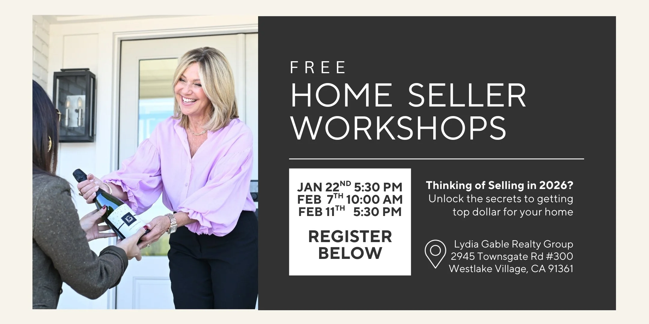 Free Home Seller Seminars 2026 in Westlake Village and ZOOM