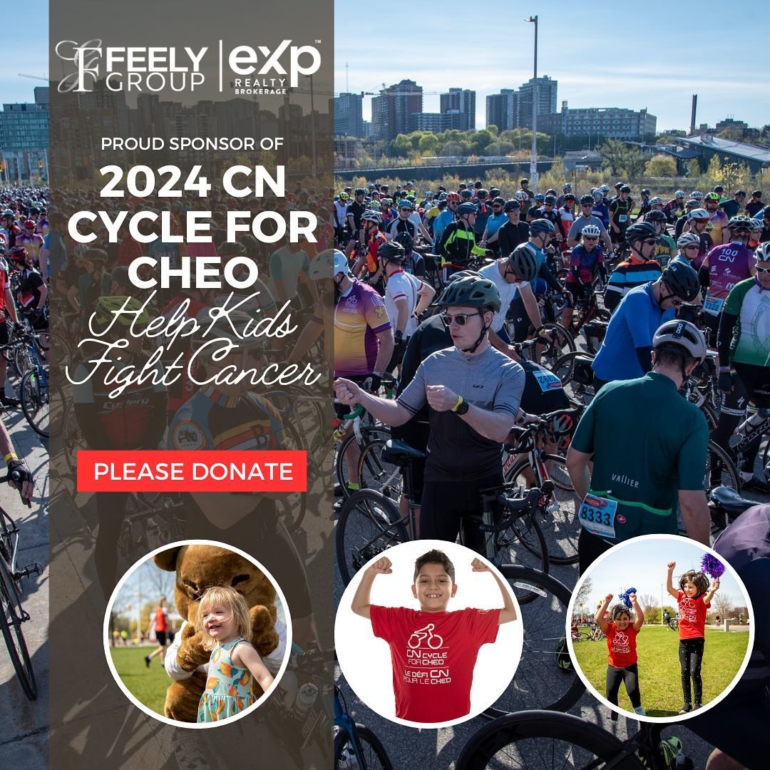 The Feely Group is proud to be the 15k Sponsor for the 2024 CN Cycle for CHEO taking place this Sunday May 5th!!

In addition to being a sponsor our team will be also participating at the event to raise more money for a wonderful cause. You can suppo