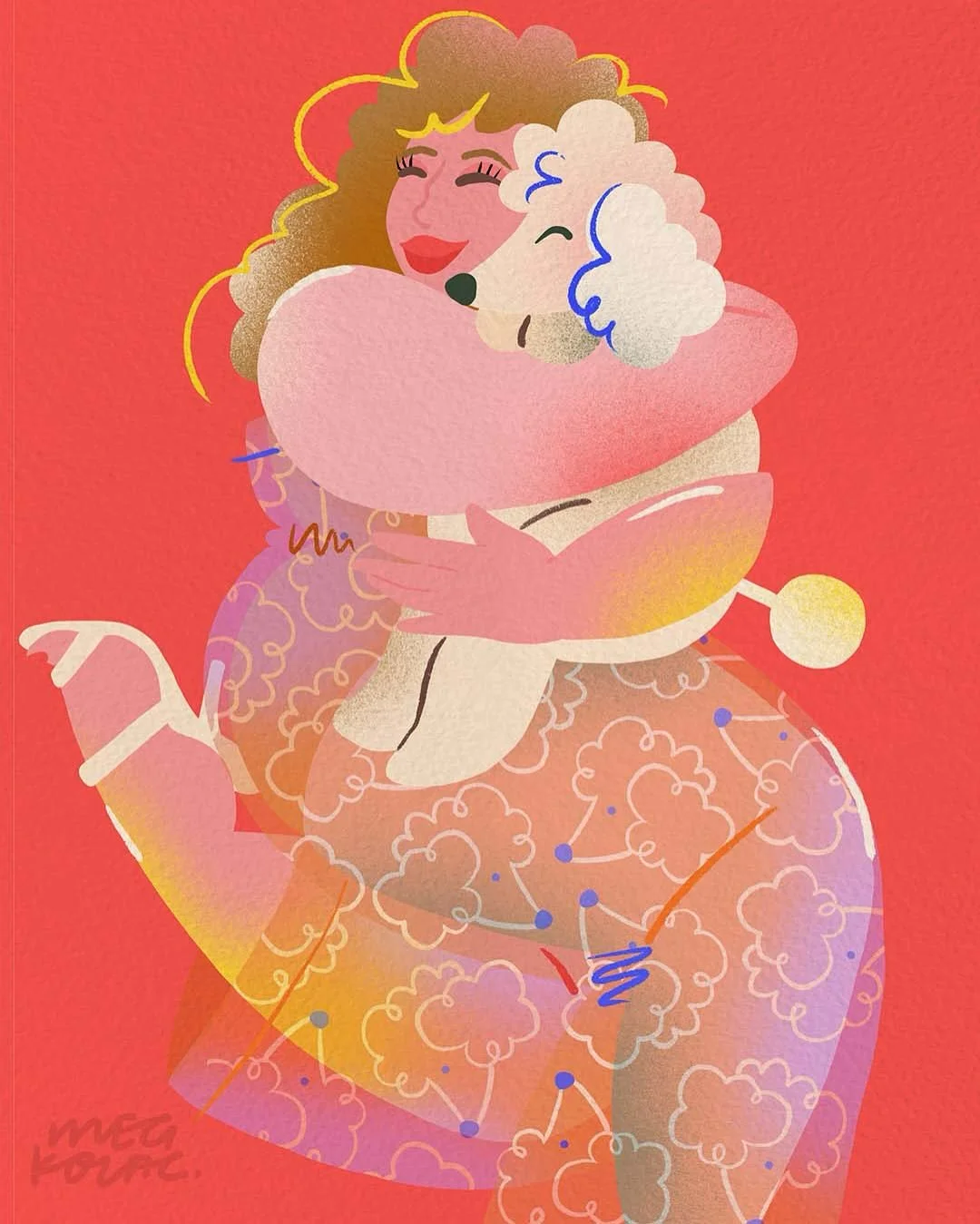 Aaaaand we&rsquo;re back on track!
.
Day 12: Bark
.
.
.
#peachtober25 #peachtober #bark #peachtober25bark #peachtoberday12 #illustration #megkolac @peachtober