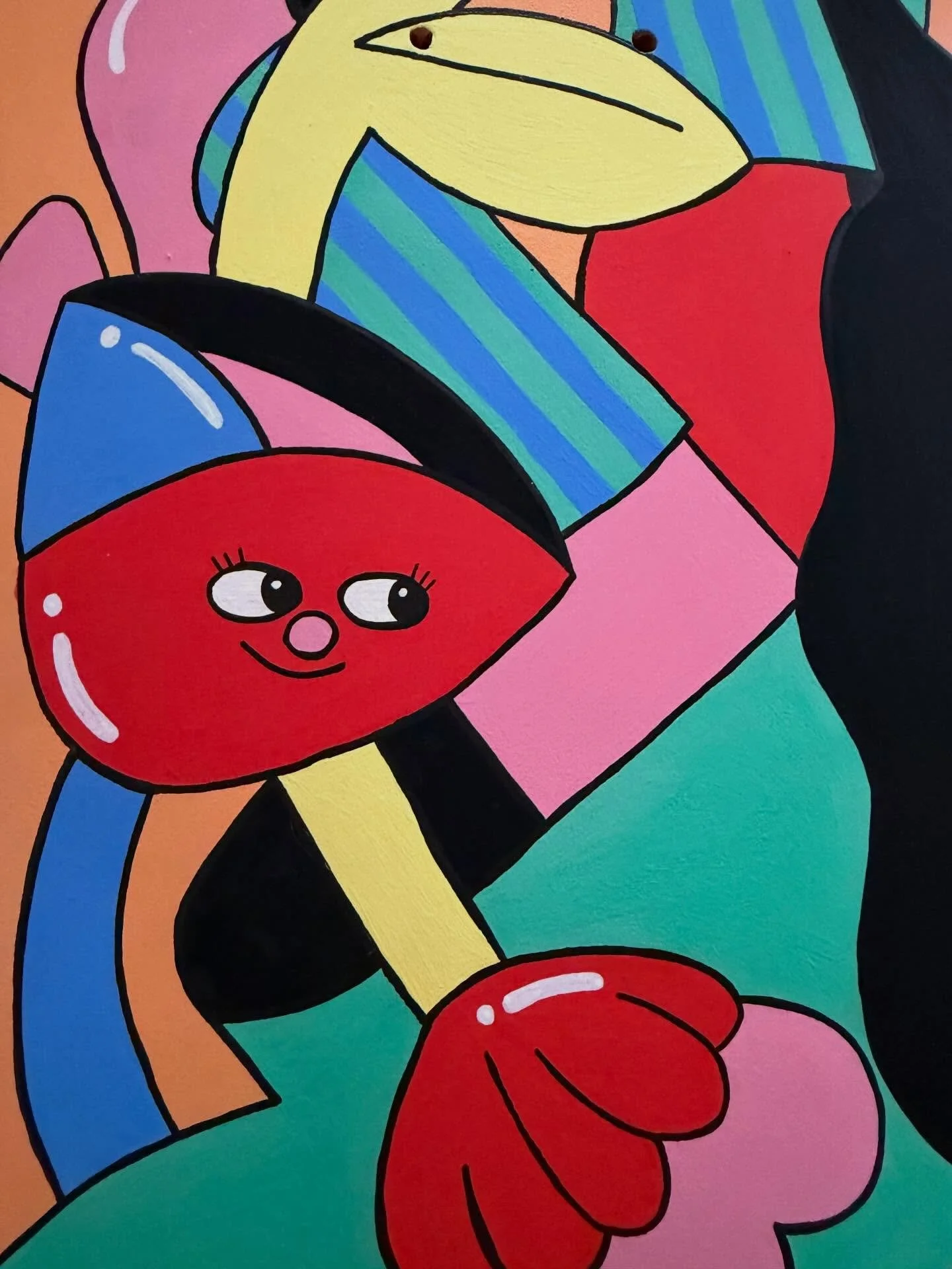 So I toughened up and added outlines 🙈
Think we&rsquo;re ok.
If you&rsquo;d like to see the end result, come along to the @forthedeckade exhibition on Feb 12-15 at @schoolhouse_studios 🥳🥳🥳