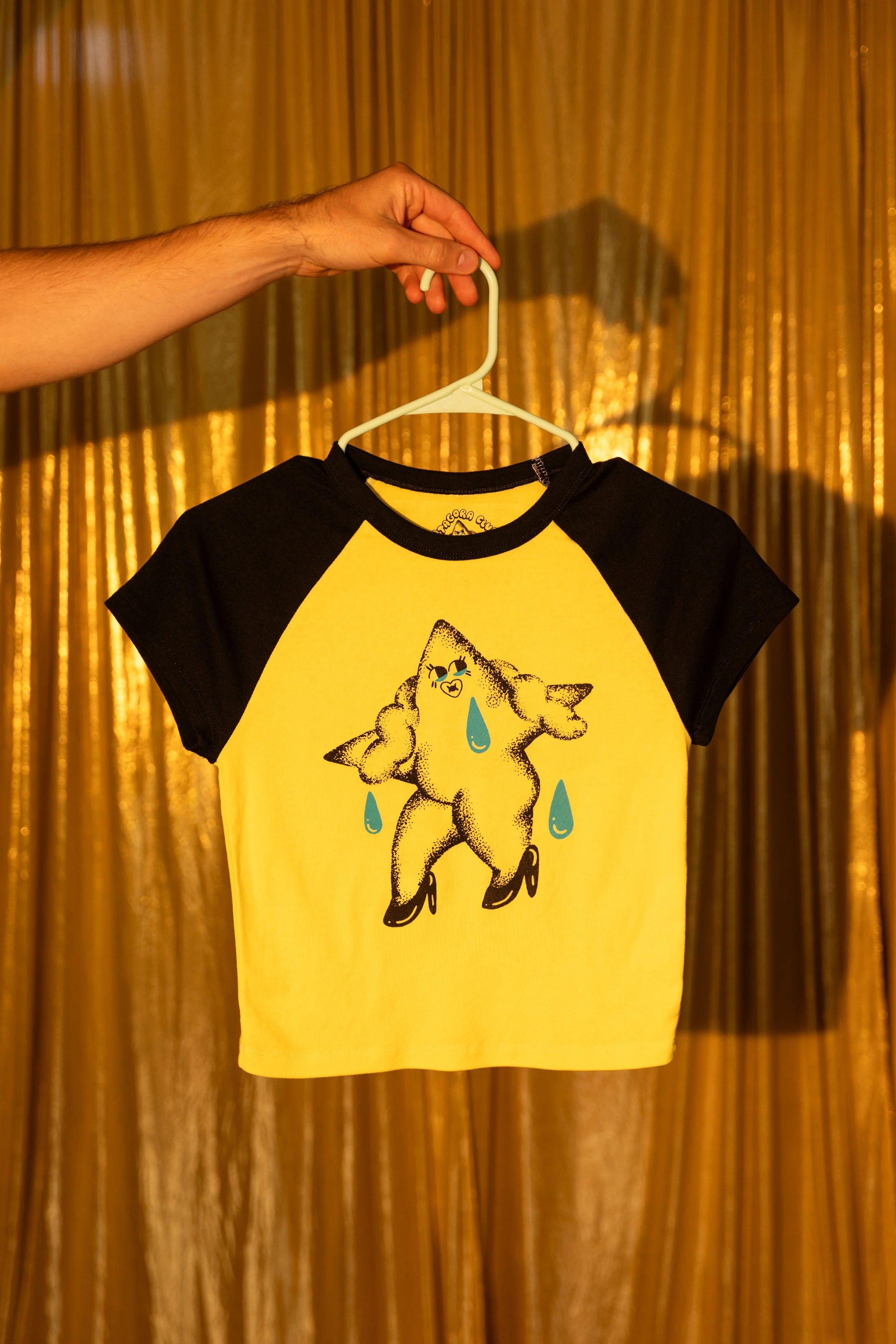 Matagora Club_Lucky Star_Hand Dyed Yellow Ringer Tee_1.JPG