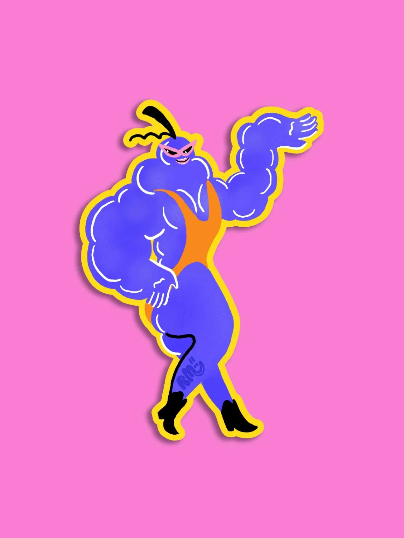Grape Workout Sticker