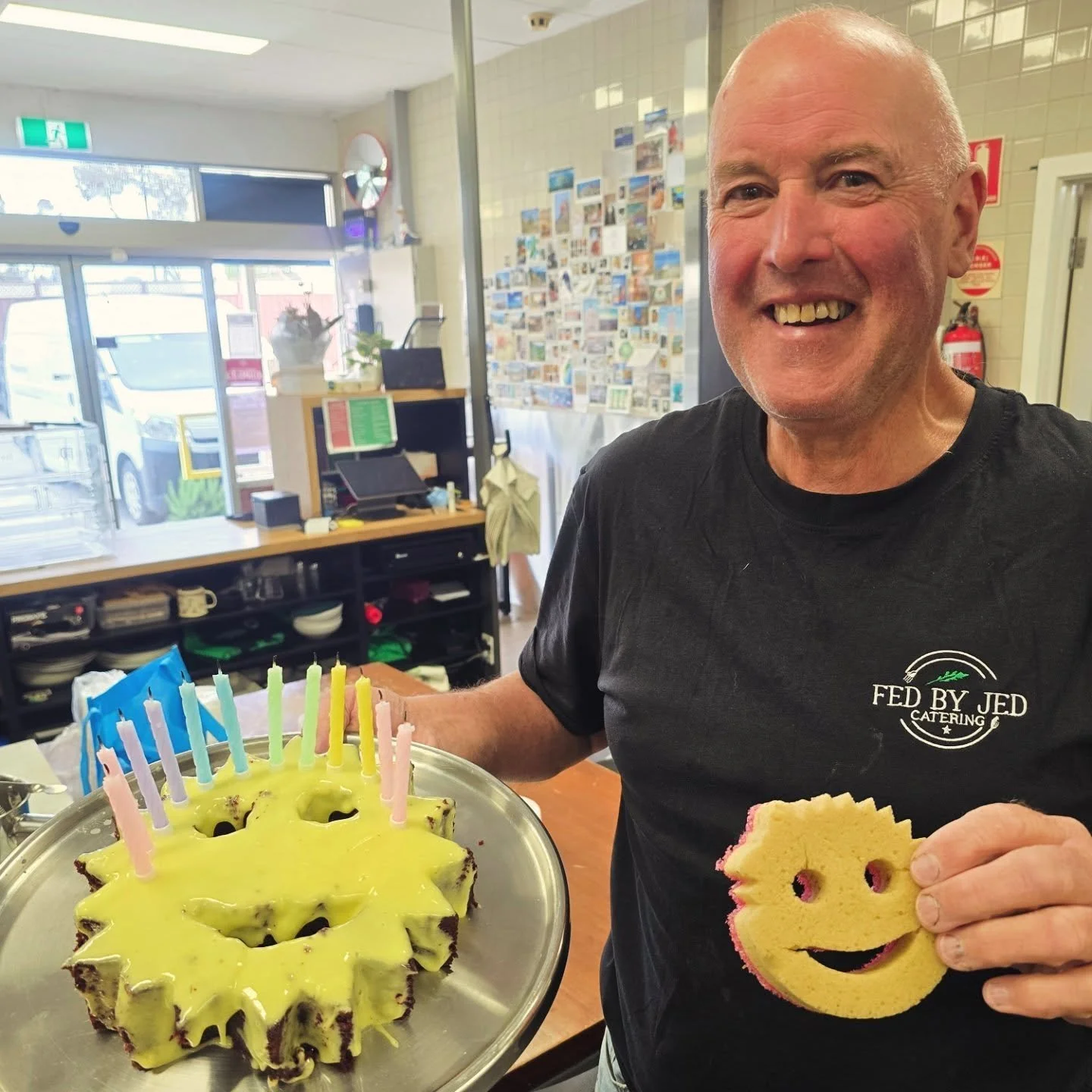 Dishdaddy turned another year older today and he still came in!! 
Make sure to wish colin a happy birthday if you see him in the shop or on your next delivery run!! 
Thanks for being a vital member of the fed by Jed family 😁😁 

#haveyoubeenfedbyjed