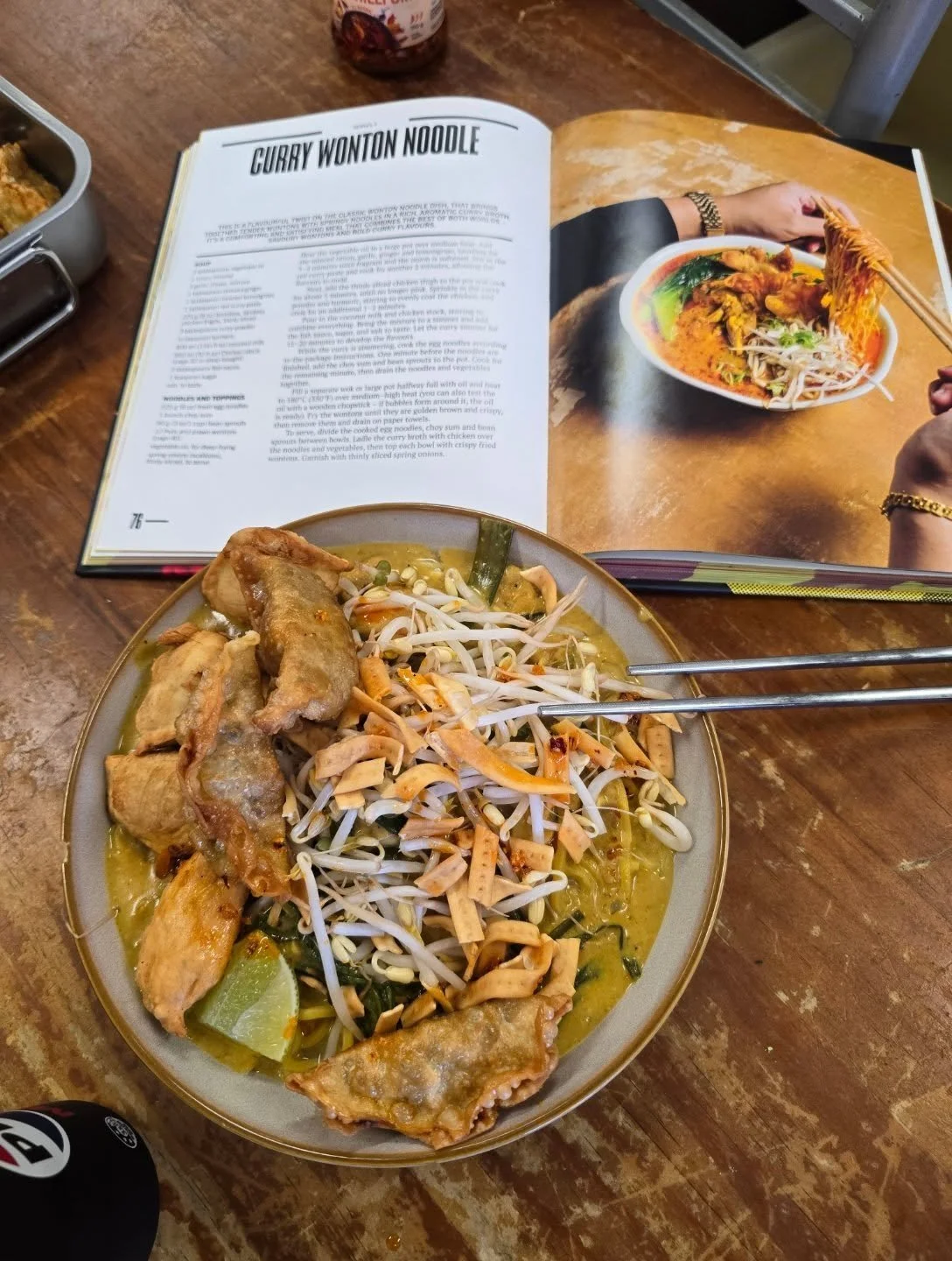 Tested this dish on the fed by jed team on thursday. Everyone loved it so we will run it this week for fresh food wednesday
Thanks @dimsimlim for the great recipie. 

We have a chicken curry coconut noodle with crispy wontons. An epic lunch bowl for 