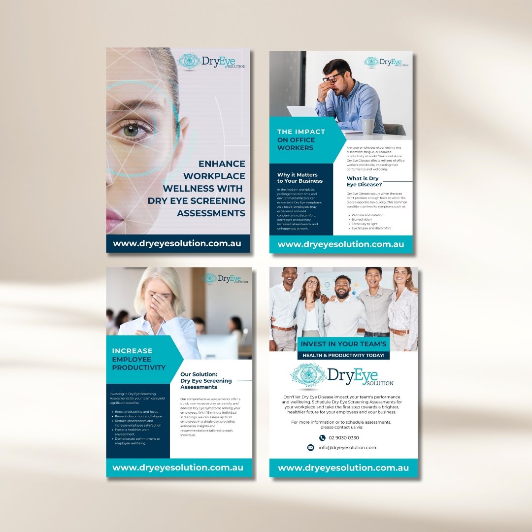 Sometimes time is of the essence and this week it was for our wonderful long term client Dry Eye Solution. 

They needed us to quickly knock up a brochure that effectively and professionally conveyed their on-site dry eye screening assessment service