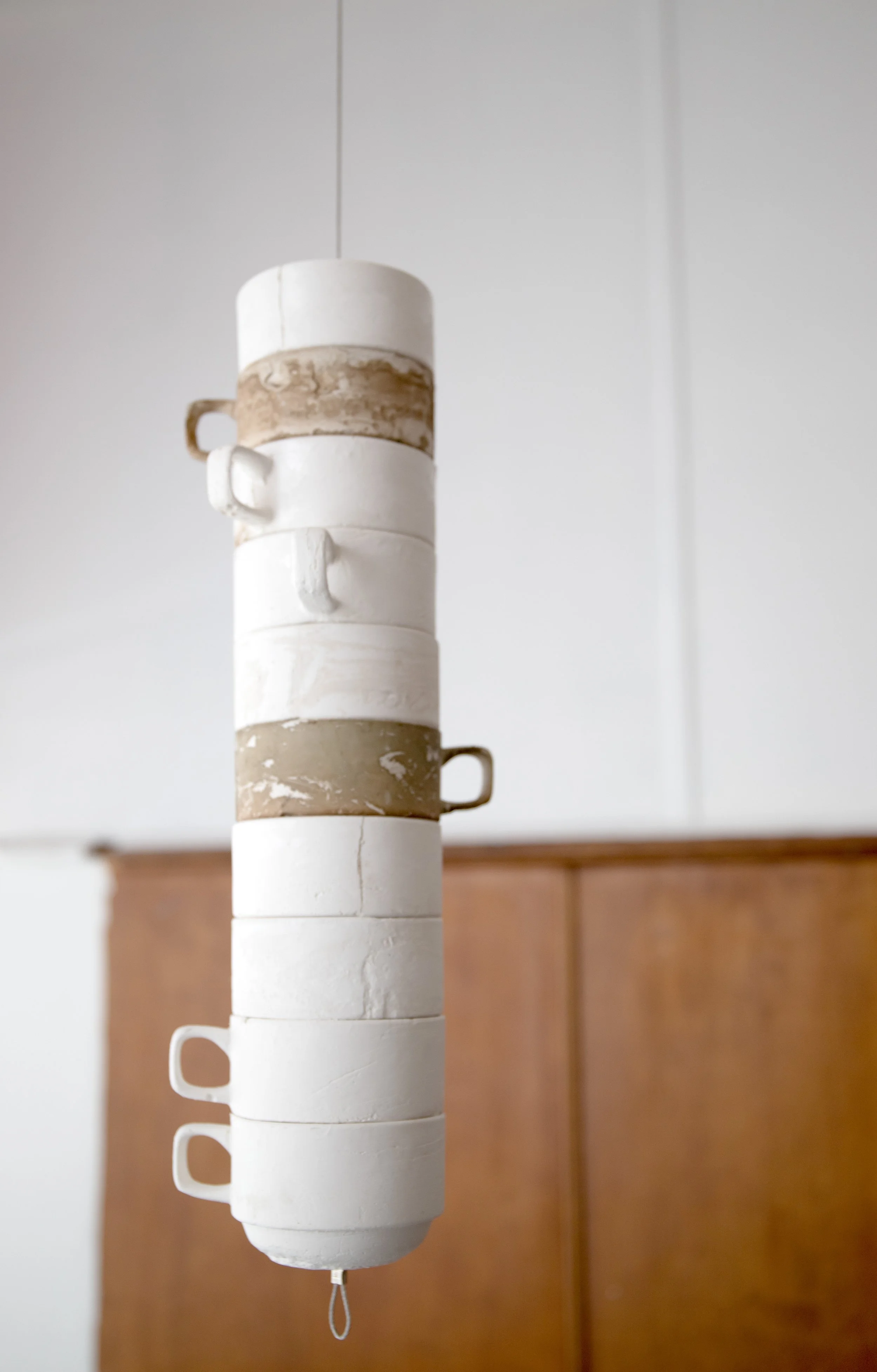 'Buzzed', plaster, coffee, Echoed at 138 Gallery, 2025