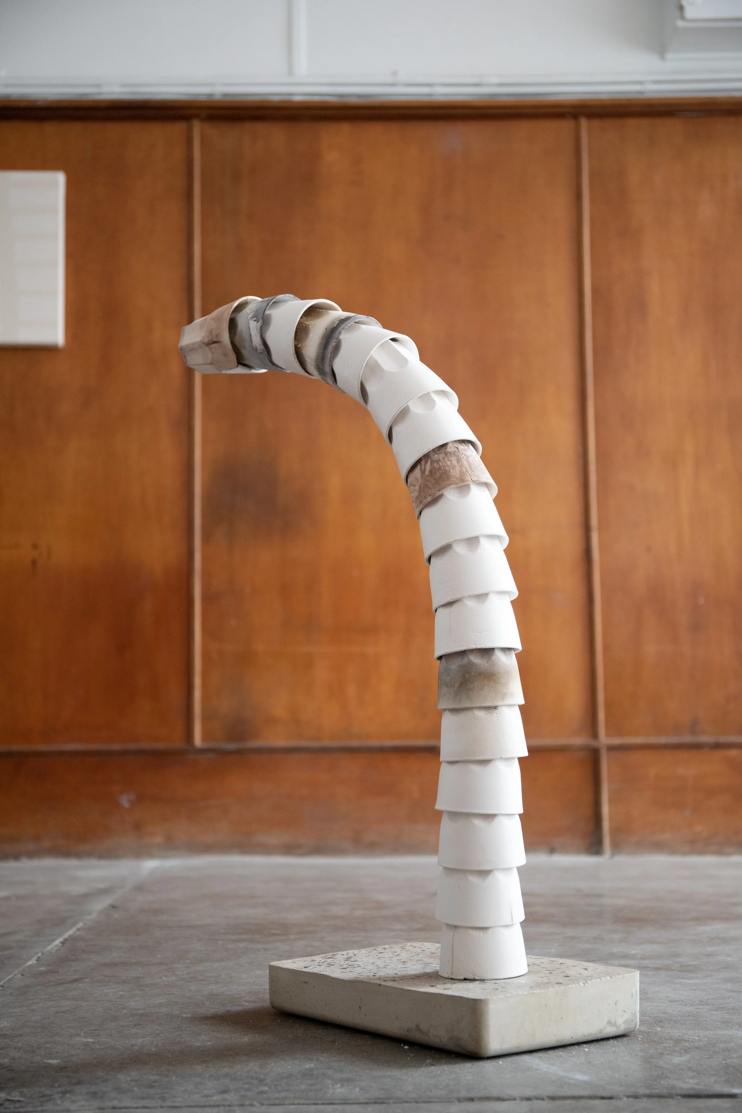 'Drunk', plaster, wine, cement, aluminium, Echoed at 138 Gallery, 2025