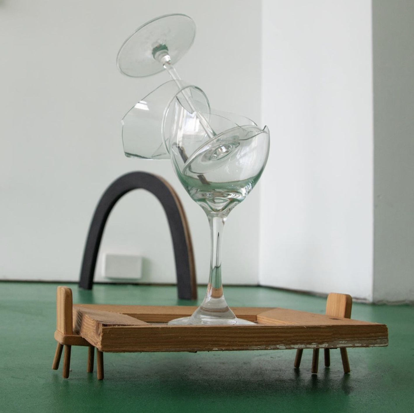 'A Seat at the Table', readymade assemblage, 'INT.',  Green Floor Gallery, 2024