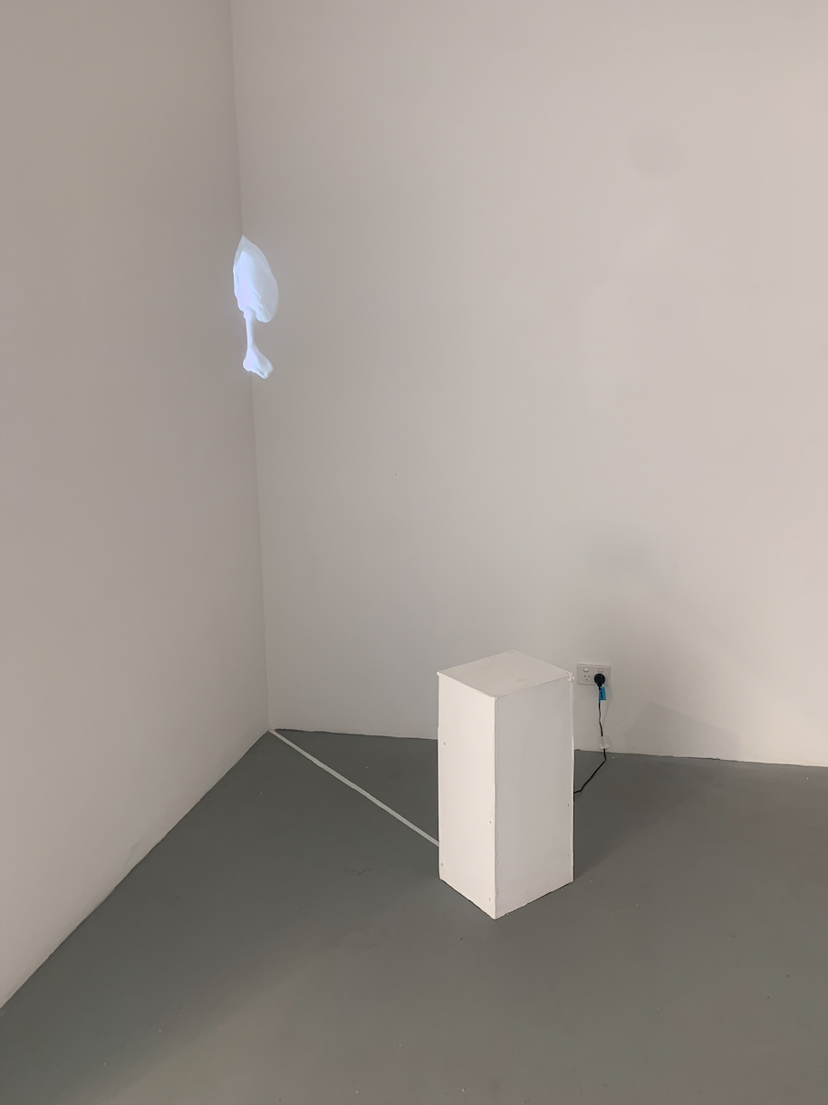 From Your Overflow, projected video, paint, VCA Artspace, 2021