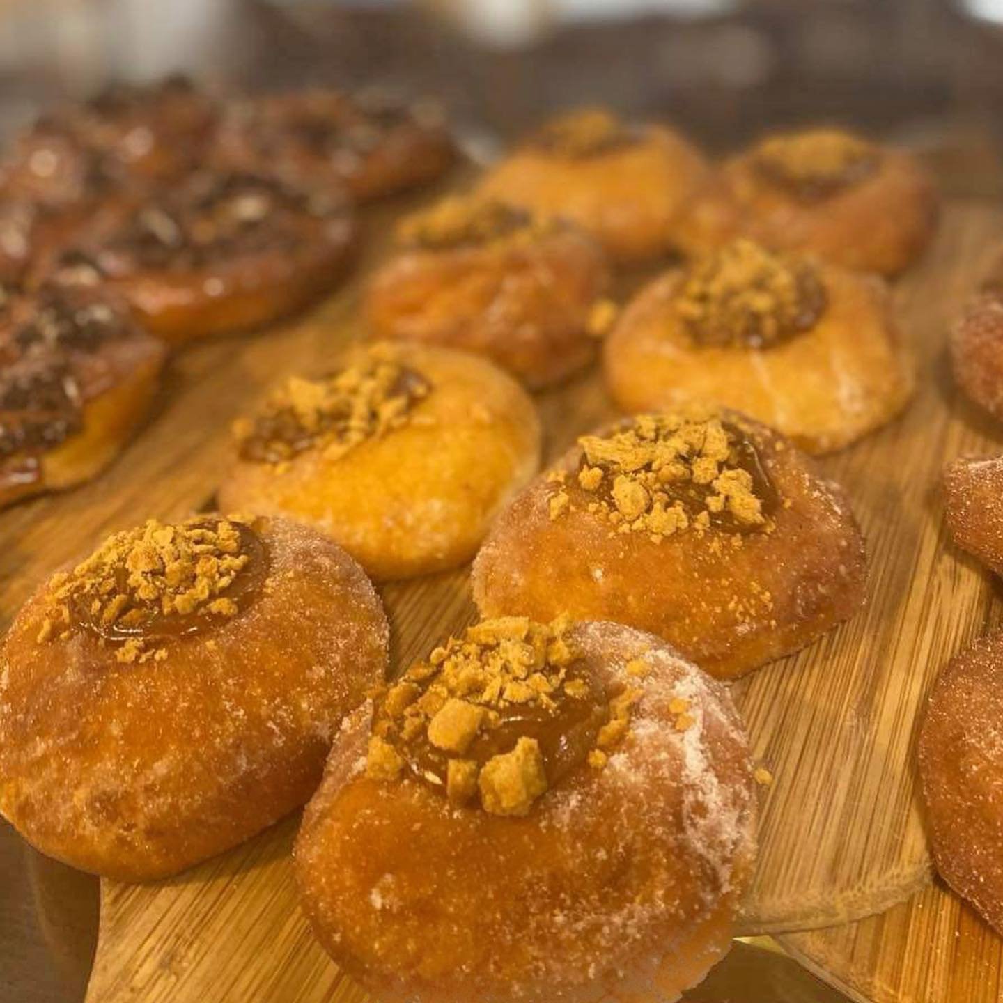 Good morning! it&rsquo;s DONUT DAY and we are OPEN 7:30-2pm 🙌🙌

Today we have made these flavours for you to enjoy:

👉 JAM (vegan)
👉 CINNAMON &amp; SUGAR (vegan)
👉 OREO (vegan)
👉 BISCOFF

Jam and Cinnamon donuts are available to order on our AP