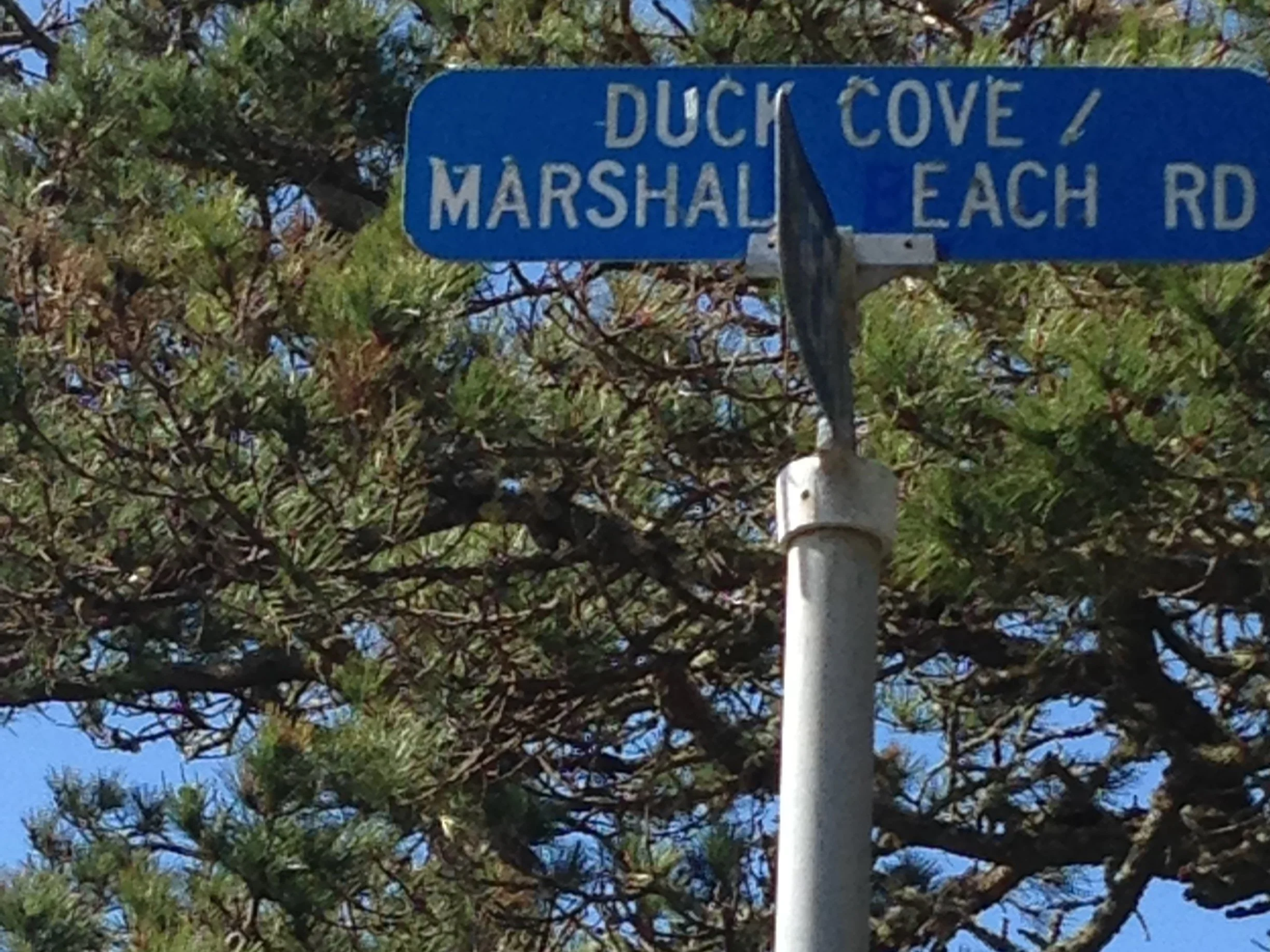 Duck Cove/Marshall Beach Street Sign