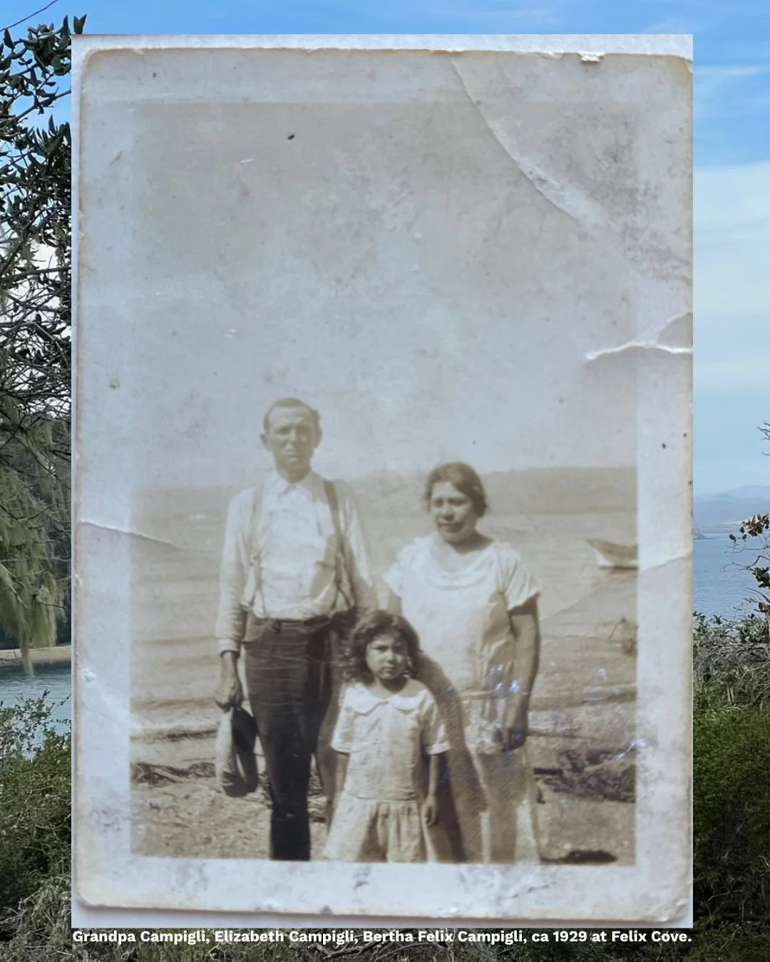 Remembering Grandpa Arnold &ldquo;Camp&rdquo; Campigli (b. 1890).
Born to Swiss Italian immigrant parents, Camp married Bertha Felix&mdash;the guiding matriarch of our rematriation work. Their daughter, Elizabeth Campigli Harlan loved to follow her d