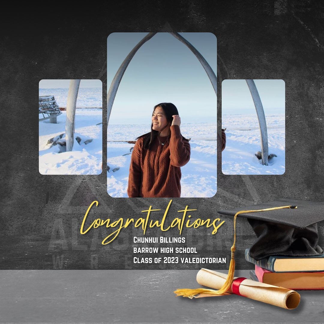 We&rsquo;d like to give a special shout out to Wrestler Chunhui Billings of Utqiagvik, Alaska. Chunhui graduated Valedictorian from Barrow High School and received a full ride scholarship to Purdue University.

Once a wrestler, always a wrestler. We&