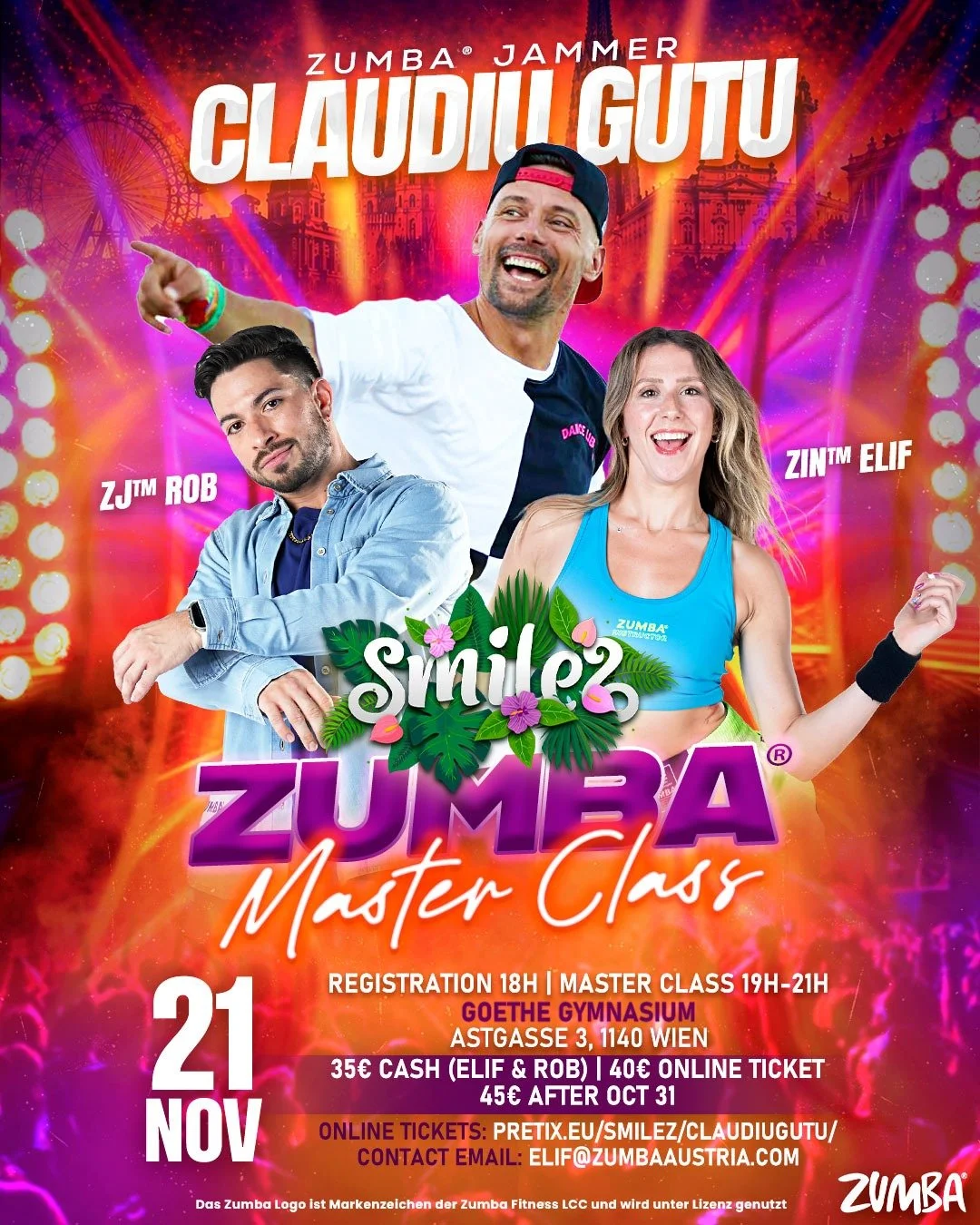 SMILEZ 2026 ZUMBA® PARTY with Guest ZJ Claudiu Gutu (Romania)