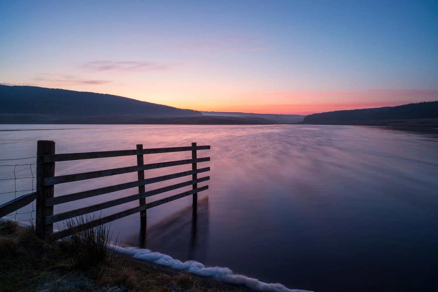 Sunrise at Glengavel Reservoir, Lanarkshire.