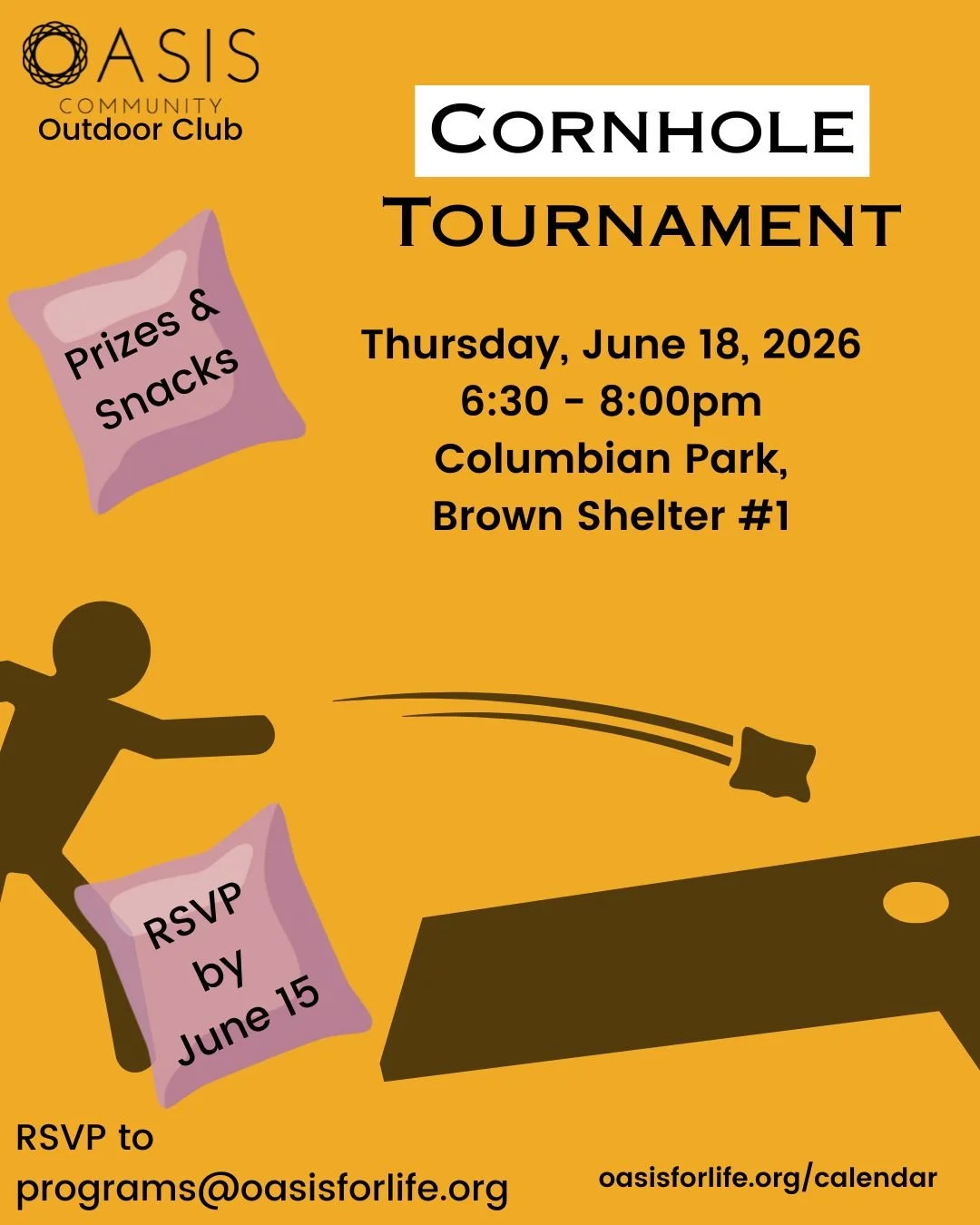 OASIS Outdoor Club Corn Hole Tournament